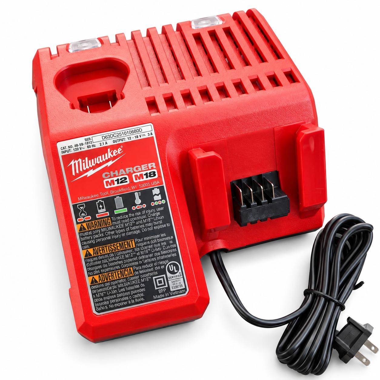 Cargador De Baterías M12 Y M18