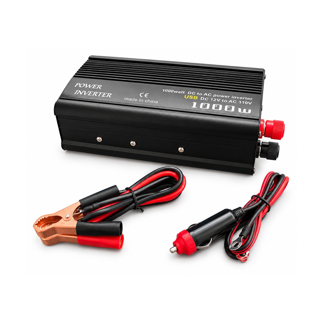 Inversor Corriente 12V 110V 1000W 1.3 HP USB