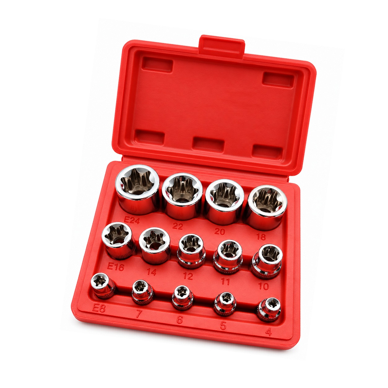Juego / Kit Dados Torx Hembra 1/2, 3/8 Y 1/4 Pulgadas
