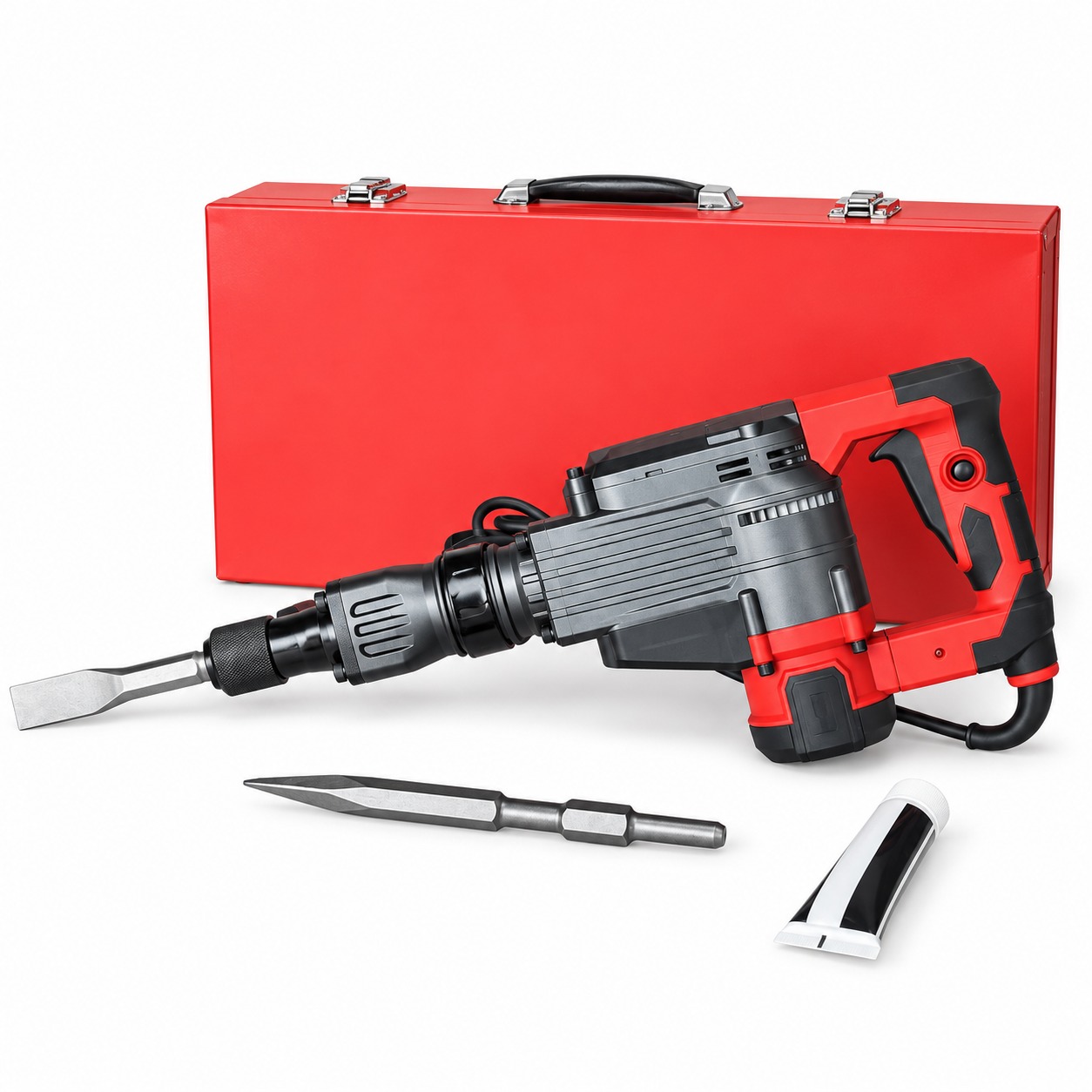 Martillo Demoledor Eléctrico 27 mm 55J 3500W Incluye 2 Cinceles