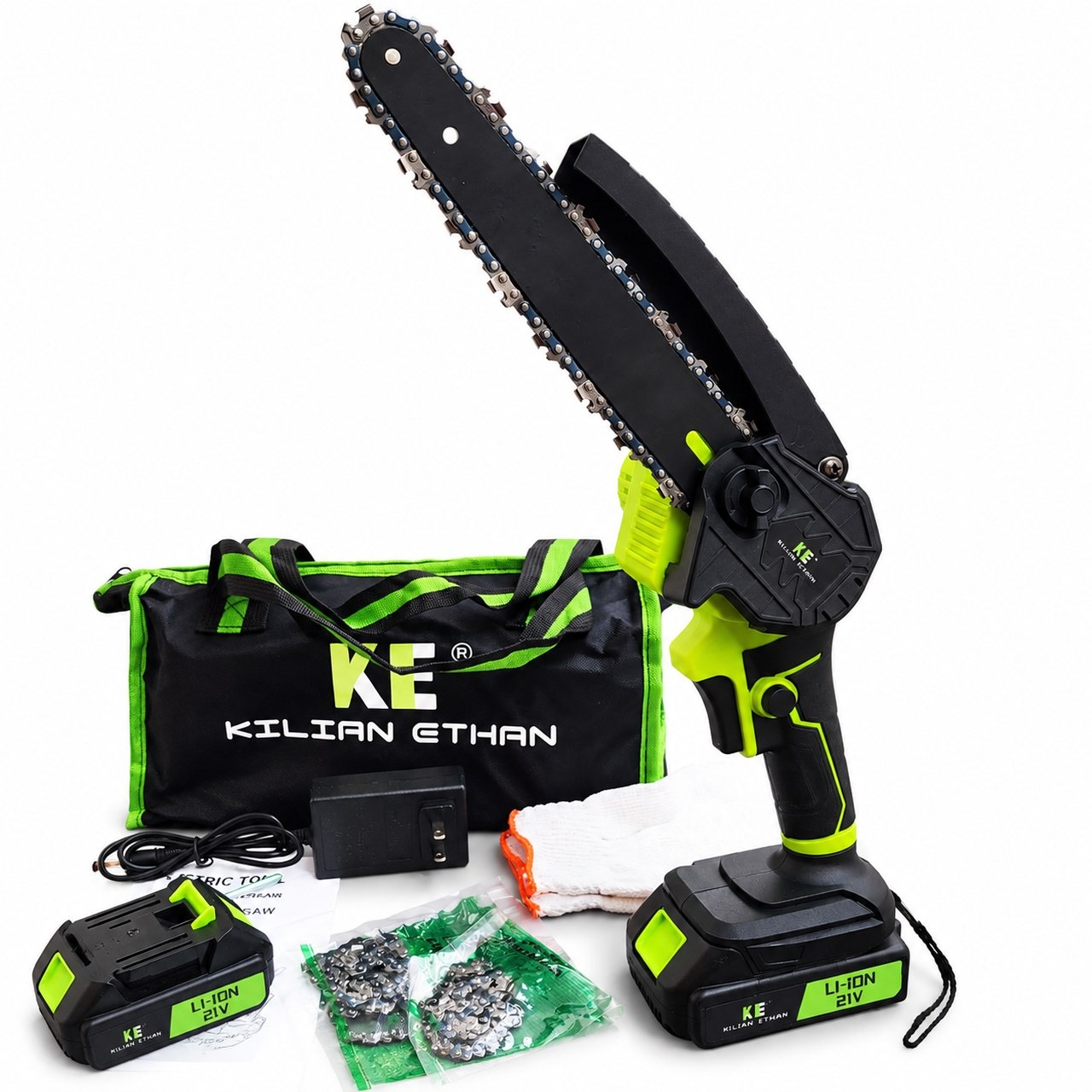 Motosierra Inalámbrica 21V Espada 8 Pulgada Con 1 Batería 2 Ah