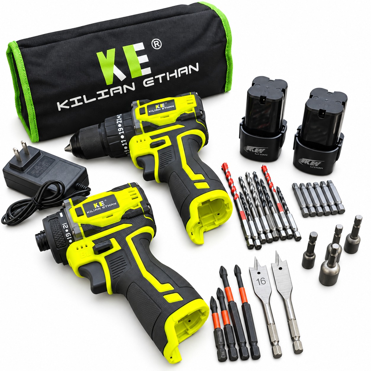 Juego / Kit Taladro Percutor Y Atornillador 16.8V 2 Baterías De 2 Ah