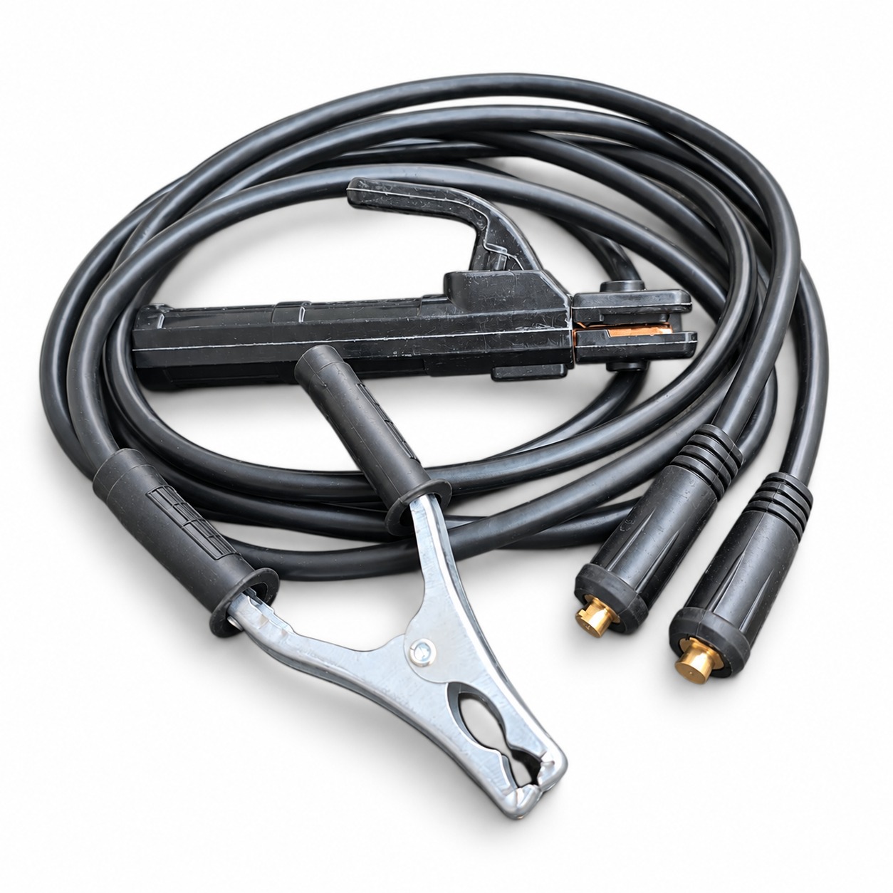 Juego / Kit De Caimán Y Porta Electrodo Con Cable Para Soldadora 300A