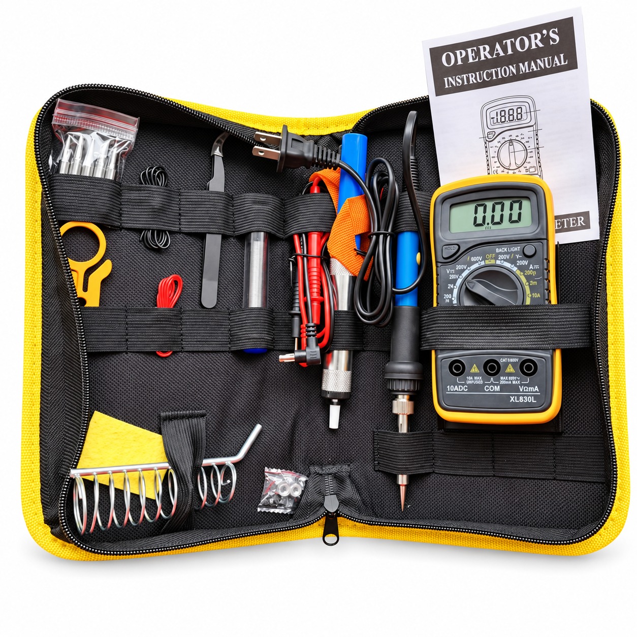 Juego / Kit Cautín Con Multímetro Estuche