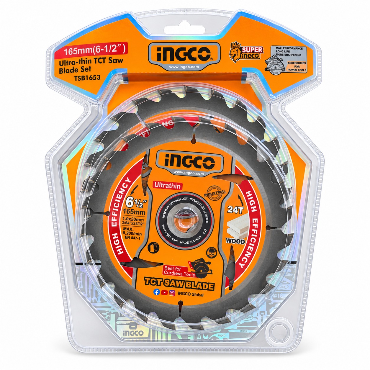 Disco 6-1/2" Para Madera 24T 2 Pack
