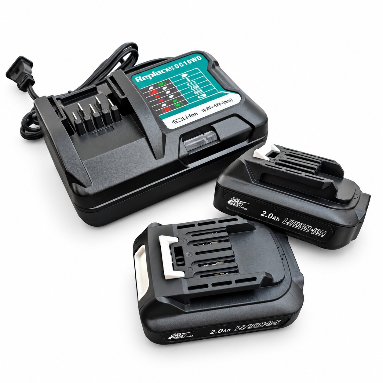 Kit 2 Baterías Y Cargador Para Herramientas Makita 12V