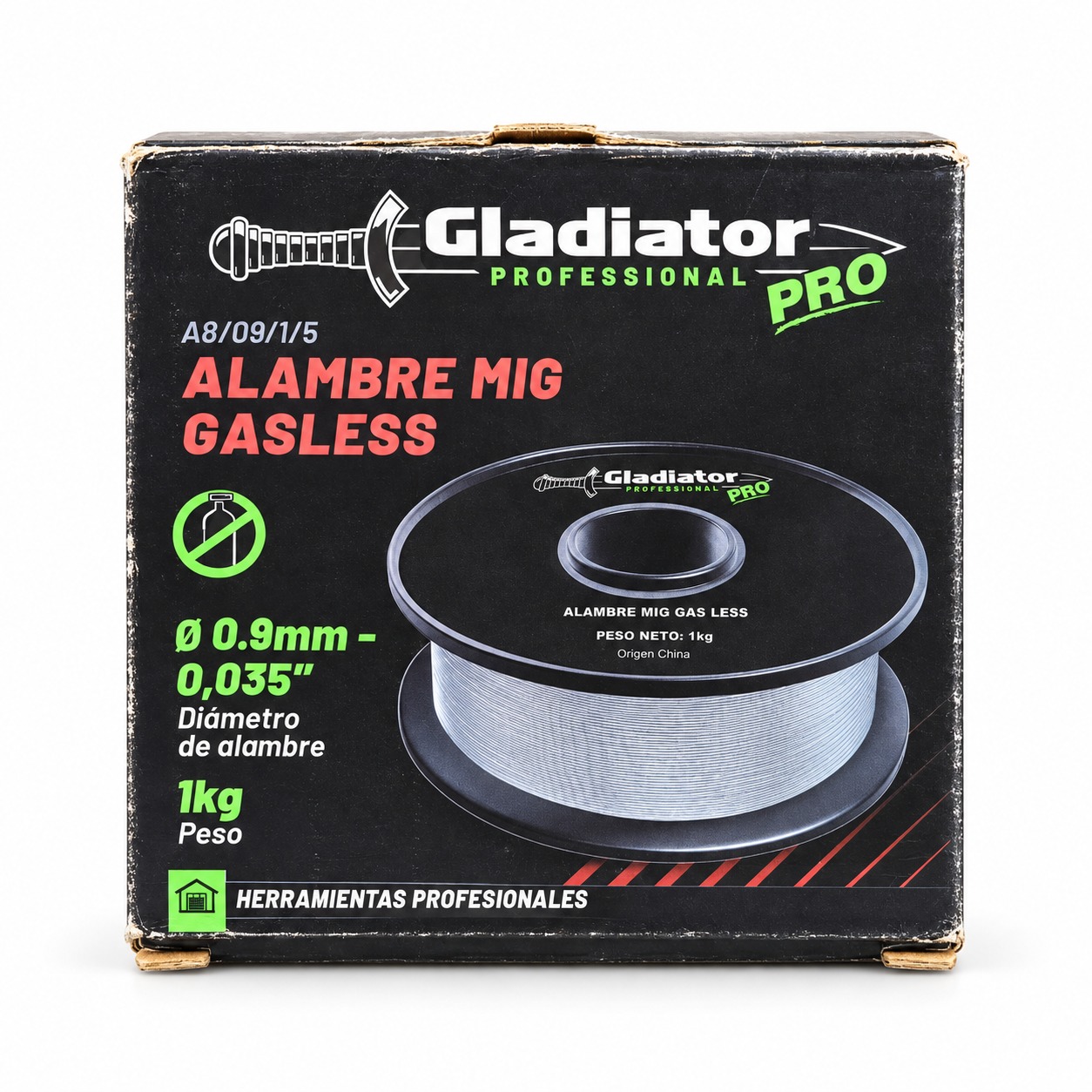 Rollo De Microalambre 1 Kg 0.9 mm Sin Gas