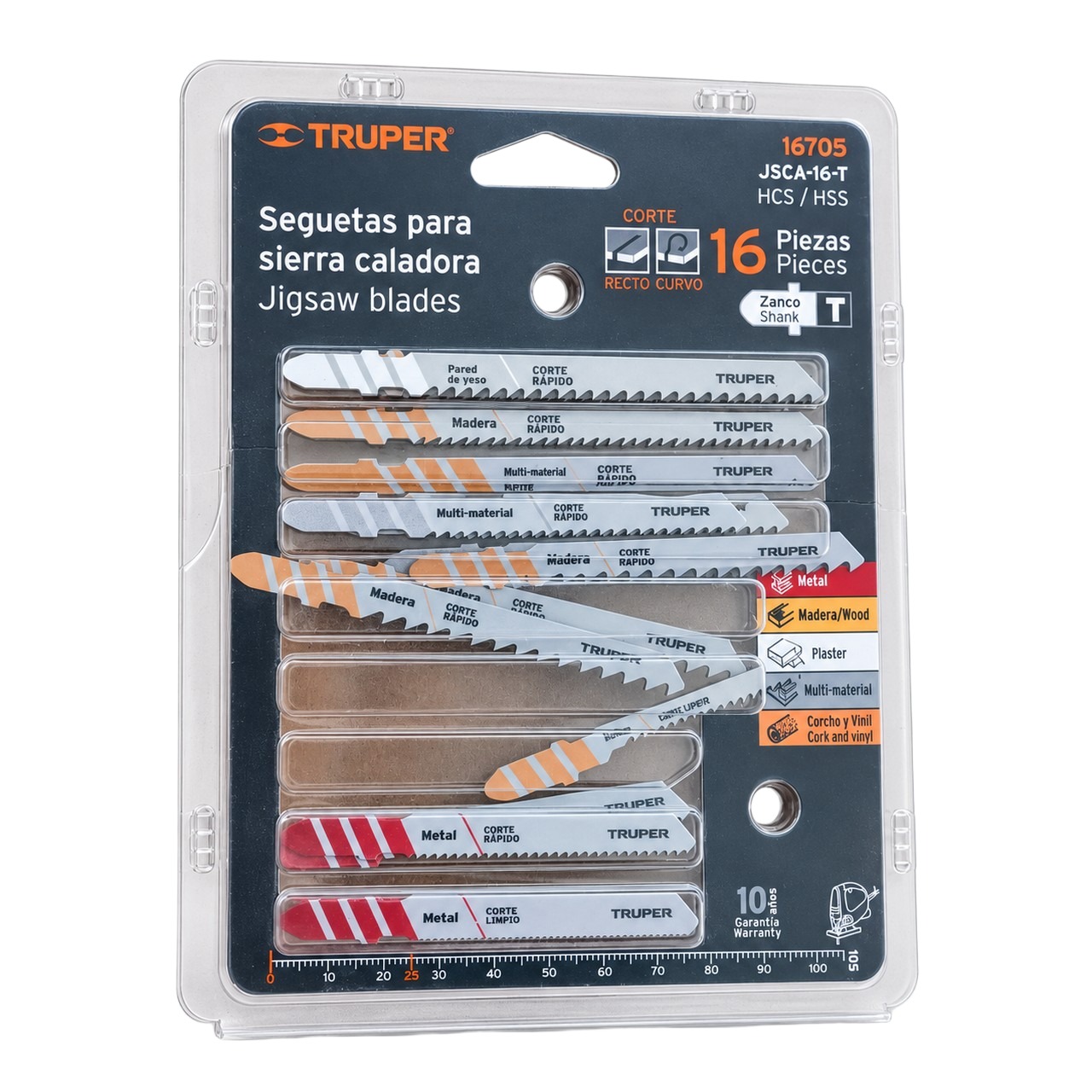 Juego Truper De 16 Seguetas Para Caladora Zanco T